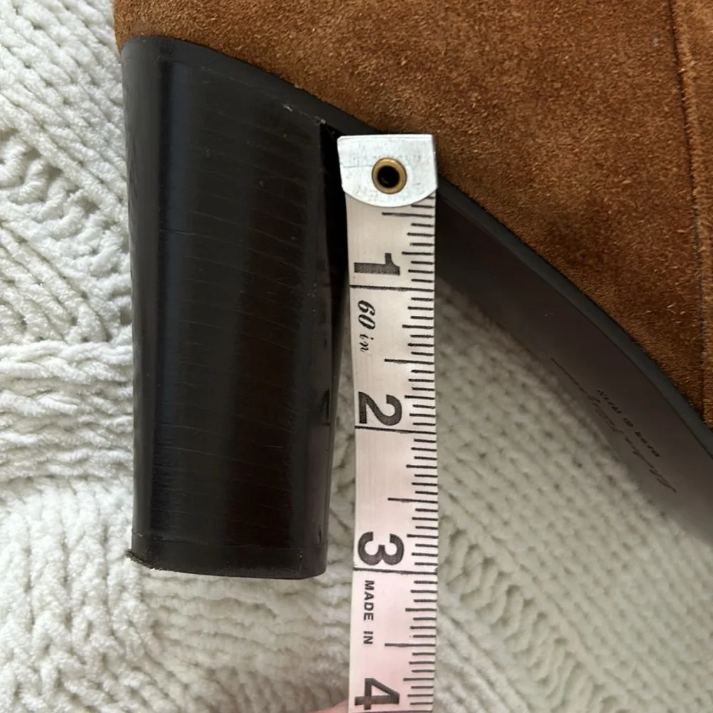 Salvatore Ferragamo suede brown heel boots size 9 - Picture 13 of 17